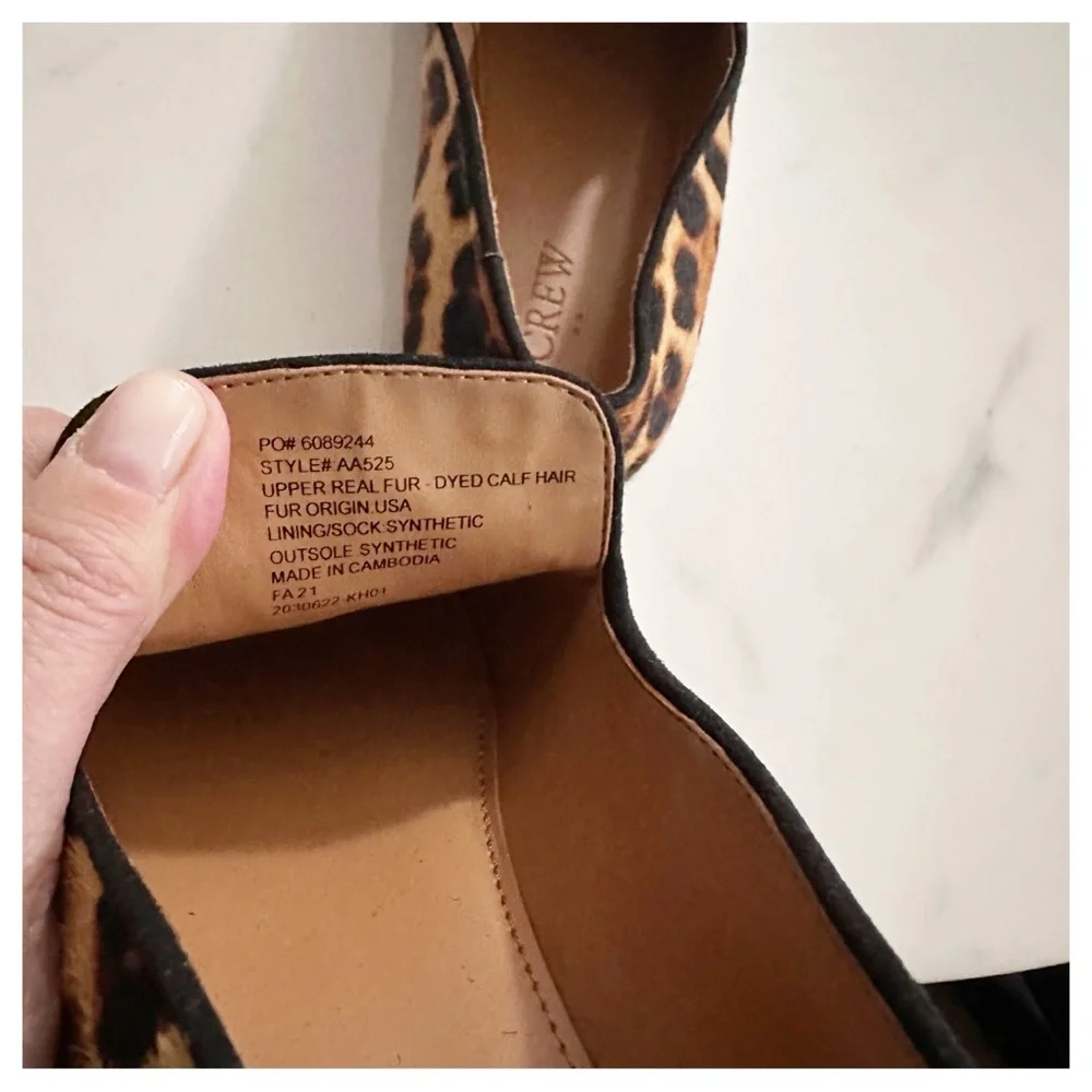 NEW J. Crew Smoking Slipper In Haircalf Flats Rich Mahogany‎ Size 7